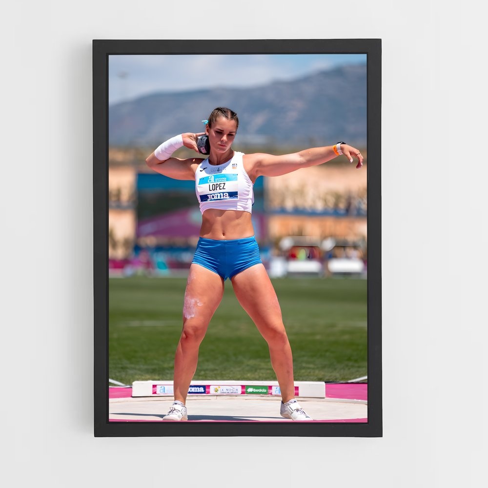 Poster Shot de put – affiche Athlétisme (vue 2)